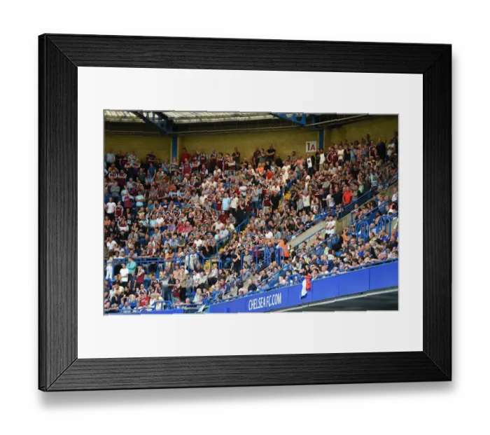 Framed Print : Sea of Clarets: Burnley Fans Overwhelm Stamford Bridge Framed Print : Sea of Clarets: Burnley Fans Overwhelm Stamford Bridge