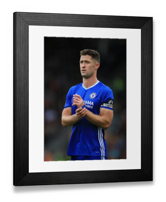 Framed Print : Gary Cahill in Action: Hull City vs. Chelsea - Premier League - KCOM Stadium
