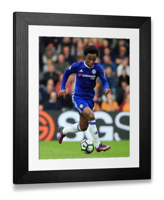 Framed Print : Willian's Stunner: Hull City vs. Chelsea - Premier League - KCOM Stadium