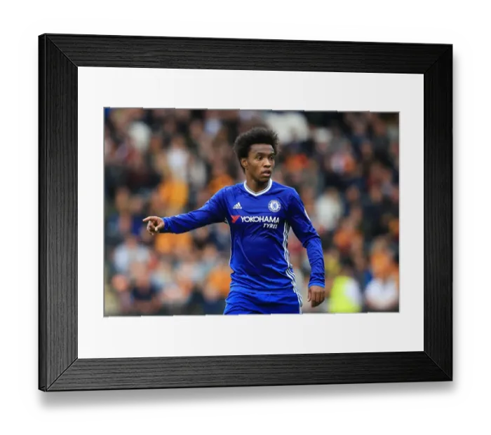 Framed Print : Willian's Unwavering Determination: Hull City vs. Chelsea - Premier League - KCOM Stadium Framed Print : Willian's Unwavering Determination: Hull City vs. Chelsea - Premier League - KCOM Stadium