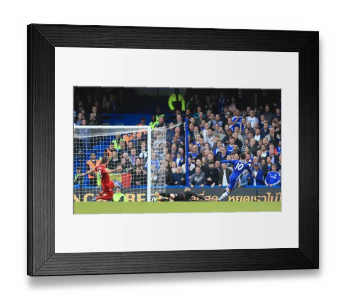 Framed Print : Eden Hazard Scores the Second Goal: Chelsea vs. Leicester City at Stamford Bridge - Premier League Framed Print : Eden Hazard Scores the Second Goal: Chelsea vs. Leicester City at Stamford Bridge - Premier League