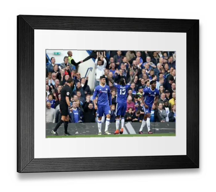 Framed Print : Victor Moses Triple Thrill: Chelsea's Dramatic 3-2 Comeback vs Leicester City Framed Print : Victor Moses Triple Thrill: Chelsea's Dramatic 3-2 Comeback vs Leicester City