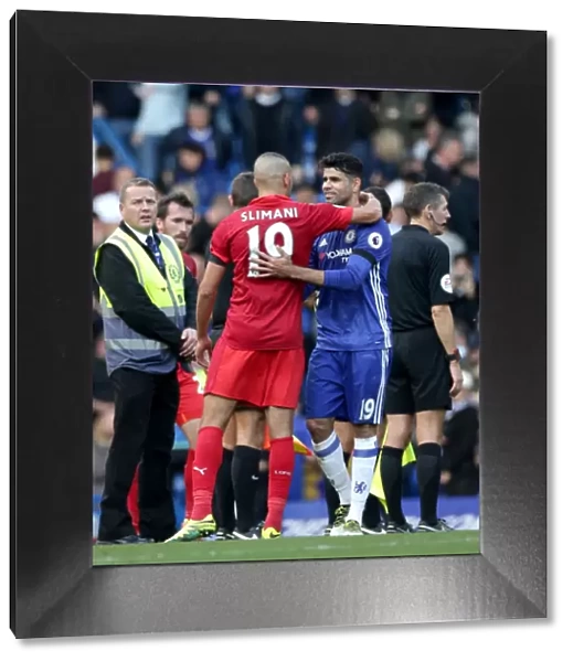 Sportsmanship on the Pitch: Costa and Slimani's Heartwarming Embrace After Chelsea vs. Leicester City