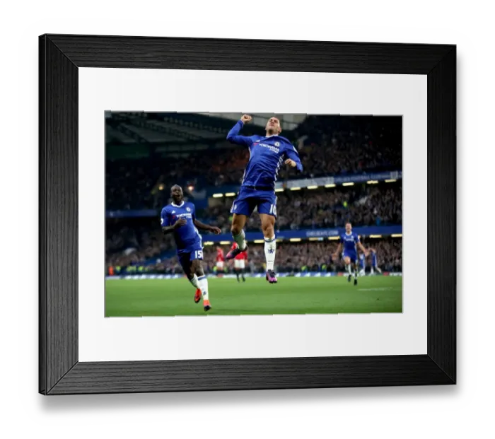 Framed Print : Eden Hazard's Triple Thrill: Chelsea's 3-1 Victory Over Manchester United