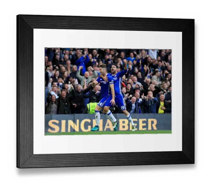 Framed Print : Chelsea Celebration: Gary Cahill and Diego Costa Rejoice Over Second Goal vs. Manchester United (Premier League) Framed Print : Chelsea Celebration: Gary Cahill and Diego Costa Rejoice Over Second Goal vs. Manchester United (Premier League)