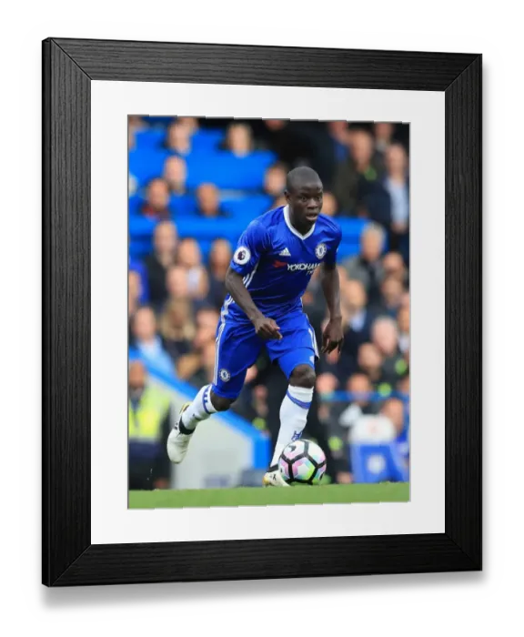 Framed Print : N'Golo Kante's Battle at Stamford Bridge: Chelsea vs Manchester United - Premier League Showdown