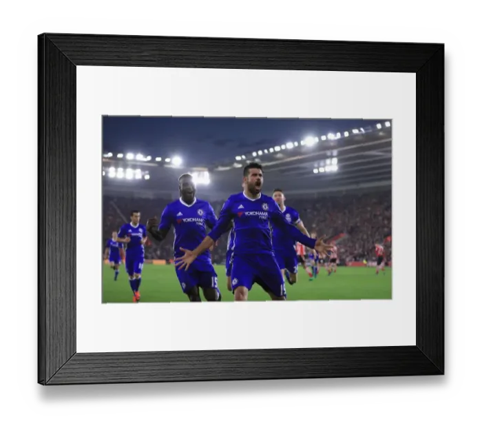 Framed Print : Diego Costa's Brace: Chelsea's Thrilling Victory at Southampton's St Marys Stadium (Premier League)