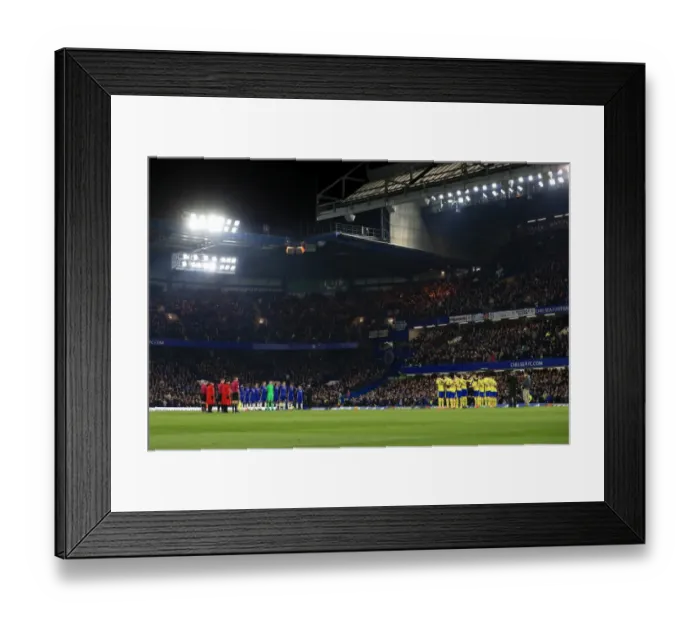 Framed Print : Chelsea Football Club: A Moment of Silence for Remembrance Day - Chelsea vs. Everton, Premier League