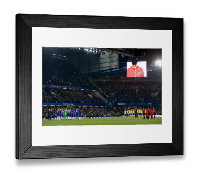 Framed Print : Chelsea vs Everton: United in Remembrance - Premier League (Stamford Bridge) - A Minute of Silence for Remembrance Day Framed Print : Chelsea vs Everton: United in Remembrance - Premier League (Stamford Bridge) - A Minute of Silence for Remembrance Day