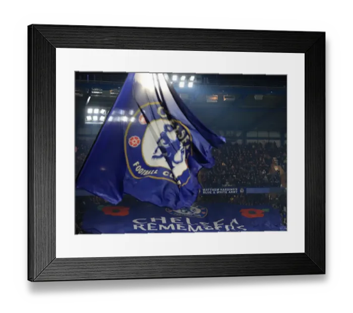 Framed Print : Sea of Blue and Green: Chelsea vs Everton - Premier League - Stamford Bridge Framed Print : Sea of Blue and Green: Chelsea vs Everton - Premier League - Stamford Bridge