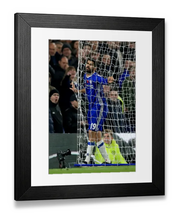 Framed Print : Diego Costa's Game-Winning Goal: Premier League Thriller at Stamford Bridge (Chelsea)