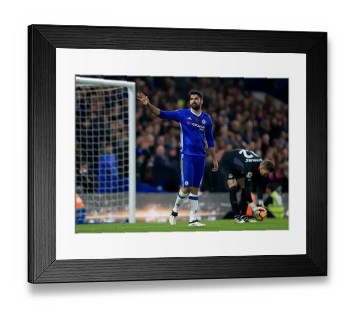 Framed Print : Diego Costa in Action: Chelsea vs Everton - Premier League at Stamford Bridge (Home)