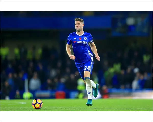 Gary Cahill in Action: Chelsea vs Everton, Premier League, Stamford Bridge - Home Game