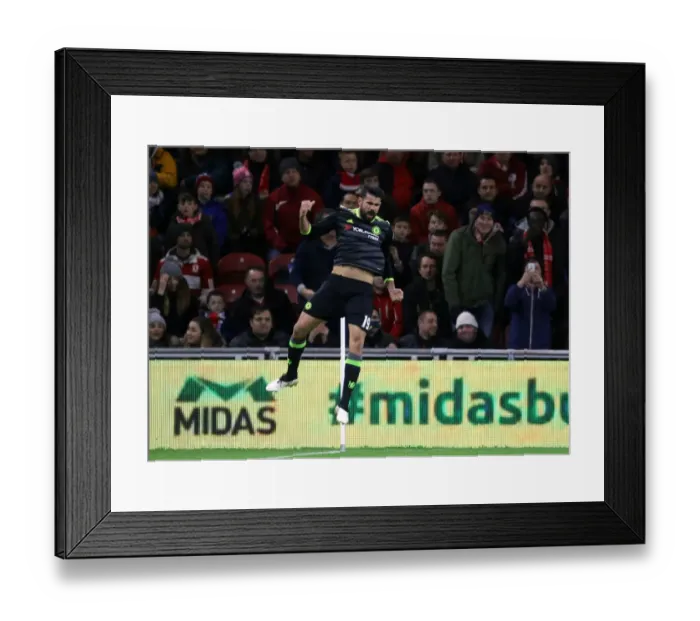 Framed Print : Diego Costa's Thriller: Chelsea's First Goal vs. Middlesbrough in Premier League at Riverside Stadium Framed Print : Diego Costa's Thriller: Chelsea's First Goal vs. Middlesbrough in Premier League at Riverside Stadium