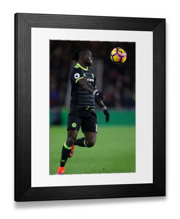 Framed Print : Victor Moses in Action: Middlesbrough vs. Chelsea - Premier League - Riverside Stadium