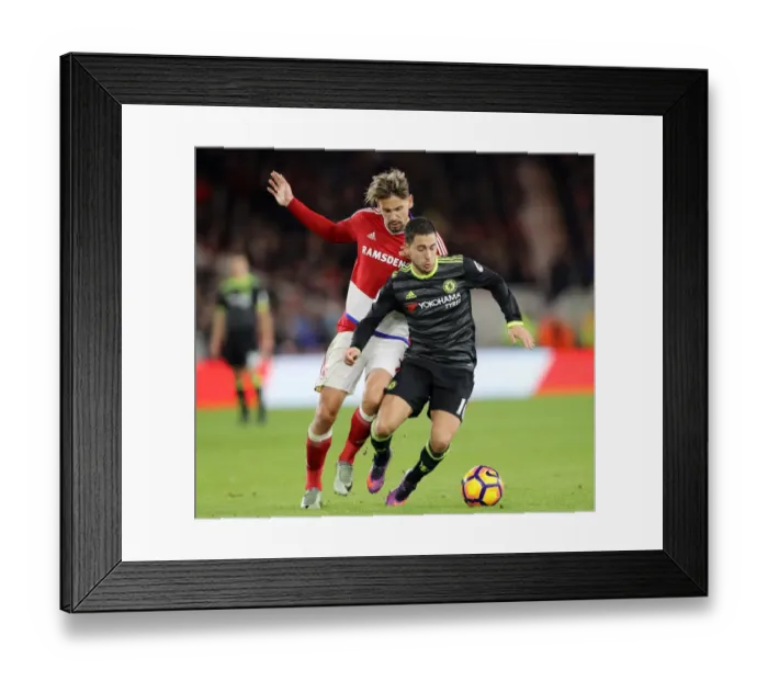 Framed Print : Battle for the Ball: Ramirez vs. Hazard - Middlesbrough vs. Chelsea Premier League Rivalry Framed Print : Battle for the Ball: Ramirez vs. Hazard - Middlesbrough vs. Chelsea Premier League Rivalry