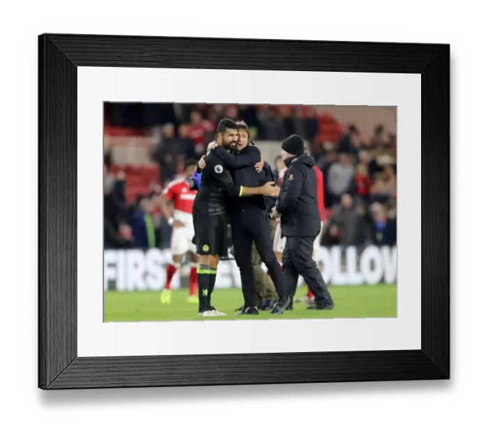 Framed Print : Chelsea's Diego Costa and Antonio Conte: A Victory Embrace at Riverside Stadium Framed Print : Chelsea's Diego Costa and Antonio Conte: A Victory Embrace at Riverside Stadium