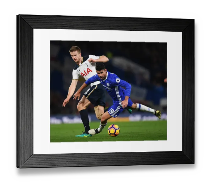 Framed Print : Clash at Stamford Bridge: Diego Costa vs. Eric Dier - Premier League Showdown