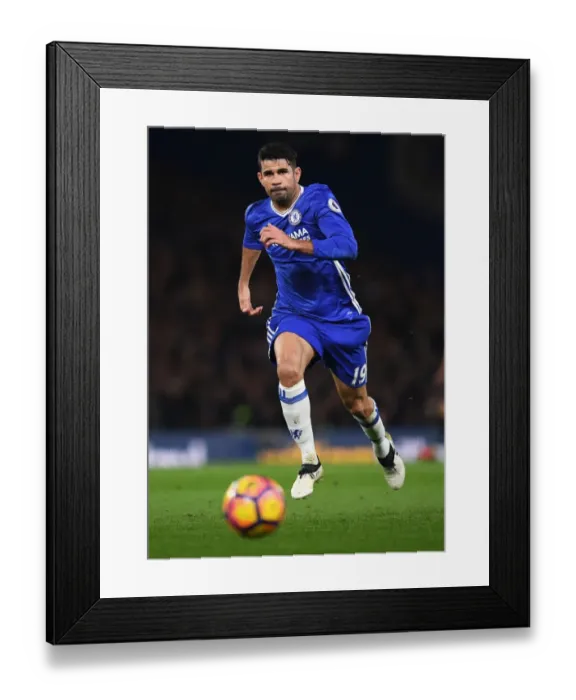 Framed Print : Diego Costa in Action: Chelsea vs. Tottenham Premier League Rivalry