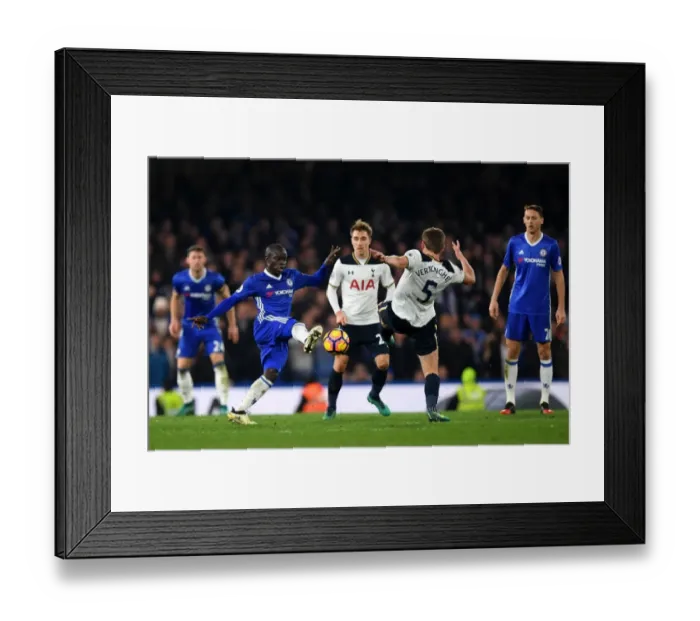Framed Print : Intense Rivalry: Kante vs Vertonghen - Chelsea vs Tottenham, Premier League Battle Framed Print : Intense Rivalry: Kante vs Vertonghen - Chelsea vs Tottenham, Premier League Battle