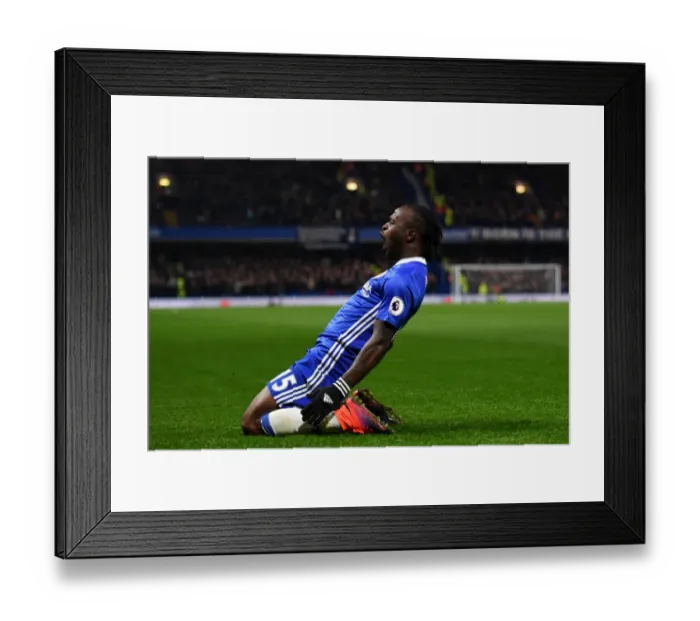 Framed Print : Moses Scores Chelsea's Second: Dramatic Moment at Stamford Bridge vs. Tottenham, Premier League Framed Print : Moses Scores Chelsea's Second: Dramatic Moment at Stamford Bridge vs. Tottenham, Premier League