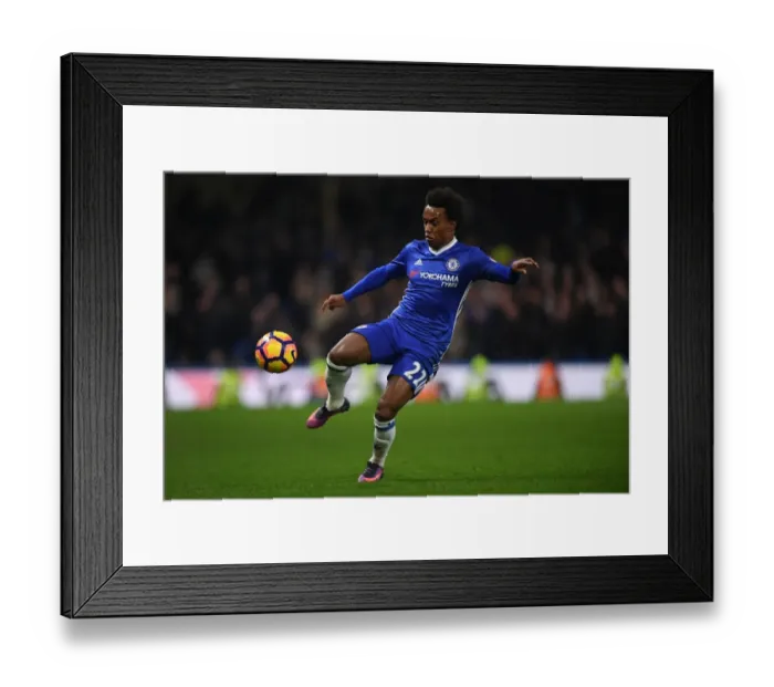 Framed Print : Willian in Action: Chelsea vs. Tottenham Premier League Showdown at Stamford Bridge Framed Print : Willian in Action: Chelsea vs. Tottenham Premier League Showdown at Stamford Bridge