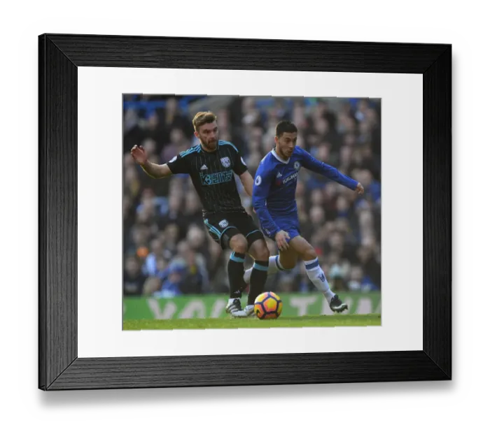 Framed Print : Hazard vs Morrison: Battle for Ball Supremacy - Chelsea vs West Bromwich Albion, Premier League Framed Print : Hazard vs Morrison: Battle for Ball Supremacy - Chelsea vs West Bromwich Albion, Premier League