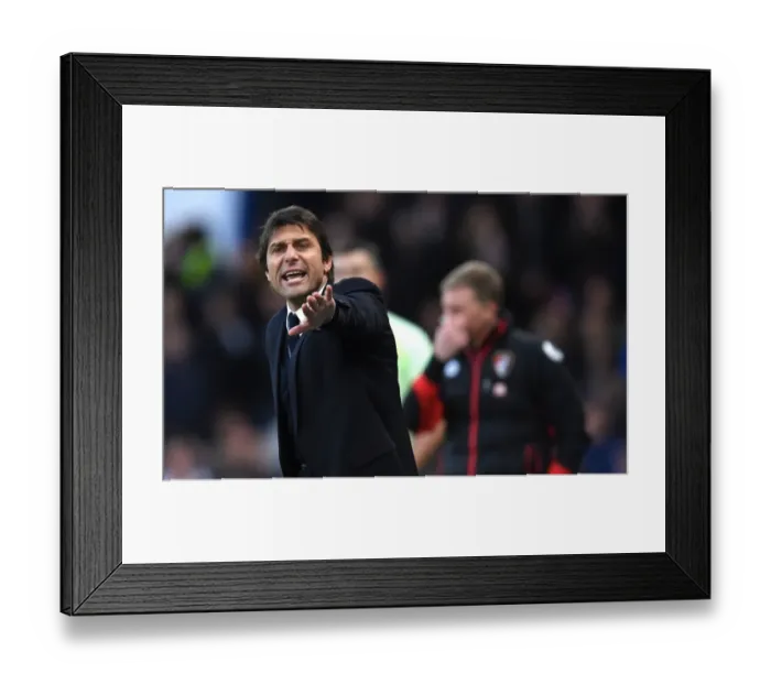 Framed Print : Antonio Conte's Intense Reaction During Chelsea vs. AFC Bournemouth, Premier League, 2016 Framed Print : Antonio Conte's Intense Reaction During Chelsea vs. AFC Bournemouth, Premier League, 2016