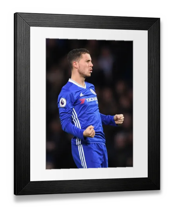 Framed Print : Eden Hazard Scores His Second Goal: Chelsea's Victory Against Bournemouth in Premier League