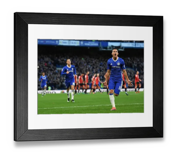 Framed Print : Pedro's Strike: Chelsea's Premier League Victory Over Bournemouth
