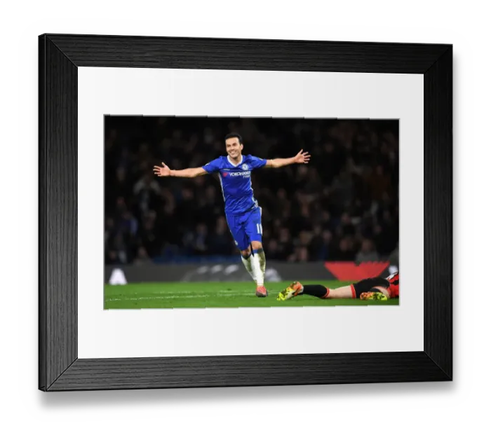 Framed Print : Pedro's Double: Chelsea's Victory Over Bournemouth in Premier League Clash Framed Print : Pedro's Double: Chelsea's Victory Over Bournemouth in Premier League Clash
