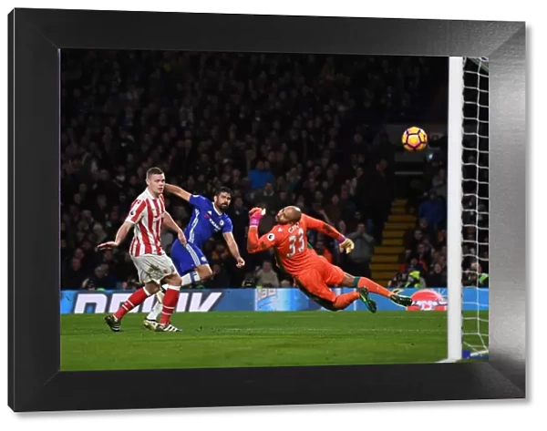 Diego Costa Scores Chelsea's Fourth Goal in Premier League Victory over Stoke City (December 31, 2016)