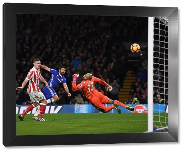 Diego Costa Scores Chelsea's Fourth Goal in Premier League Victory over Stoke City (December 31, 2016)