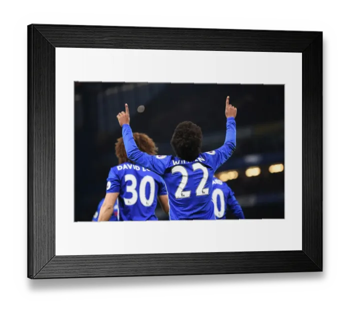 Framed Print : Willian's Double: Chelsea's Thrilling Victory Over Stoke City in the Premier League Framed Print : Willian's Double: Chelsea's Thrilling Victory Over Stoke City in the Premier League