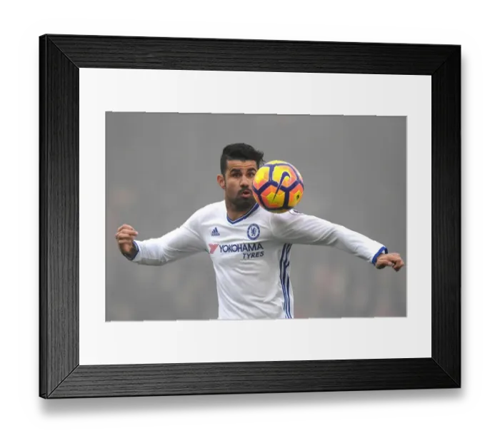 Framed Print : Diego Costa's Focus: Chelsea vs. Crystal Palace, 2016 Premier League
