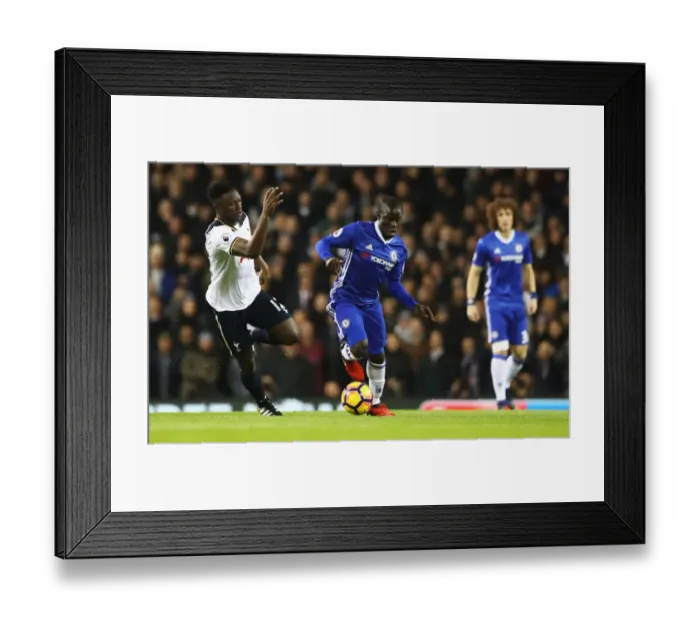 Framed Print : Chasing the Victory: Kante vs. Wanyama - A Premier League Battle