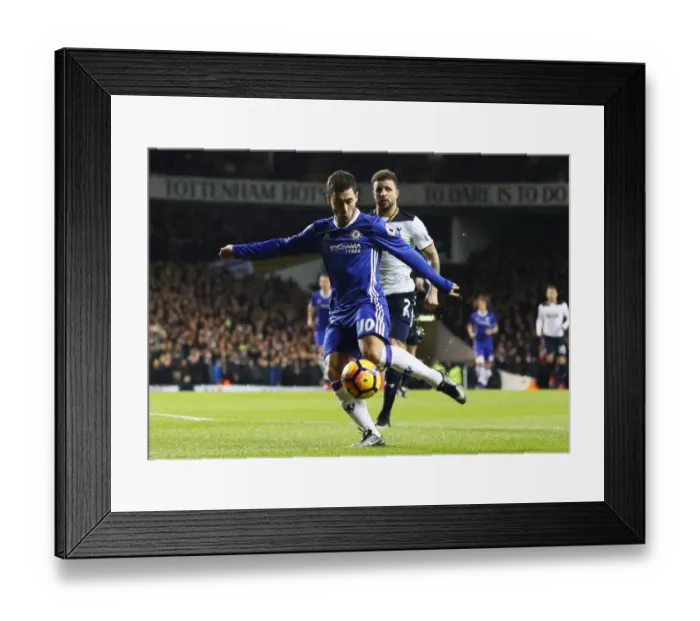 Framed Print : Eden Hazard Fires for Chelsea Against Tottenham in Premier League Showdown