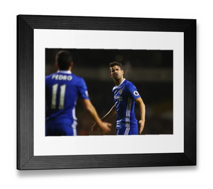 Framed Print : Heated Rivalry: Diego Costa and Pedro's Altercation at Tottenham vs. Chelsea, Premier League Framed Print : Heated Rivalry: Diego Costa and Pedro's Altercation at Tottenham vs. Chelsea, Premier League