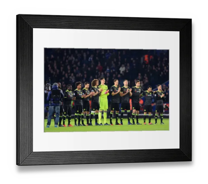Framed Print : Chelsea Pays Tribute: Graham Taylor Honored at Leicester City Match, Premier League, January 2017