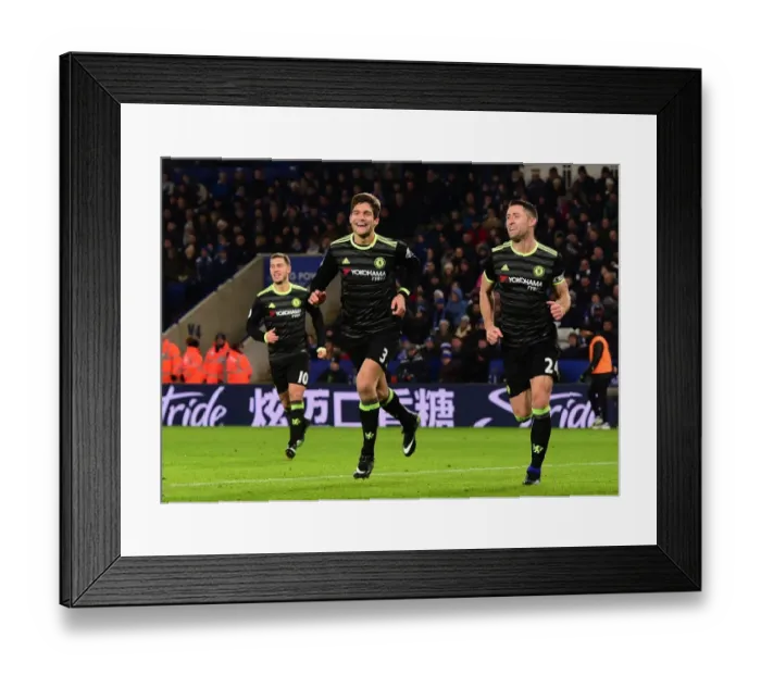 Framed Print : Chelsea: Alonso and Cahill Celebrate Second Goal Against Leicester City Framed Print : Chelsea: Alonso and Cahill Celebrate Second Goal Against Leicester City