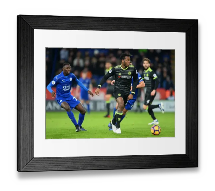 Framed Print : Michy Batshuayi in Action: Premier League 2017 - Chelsea vs. Leicester City (Away) Framed Print : Michy Batshuayi in Action: Premier League 2017 - Chelsea vs. Leicester City (Away)