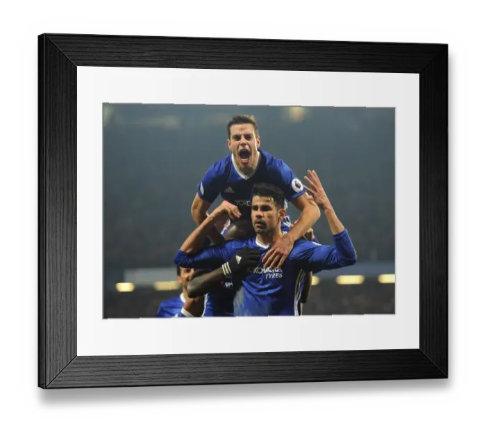 Framed Print : Chelsea: Diego Costa and Cesar Azpilicueta Celebrate Costa's Goal vs Hull City, Premier League Framed Print : Chelsea: Diego Costa and Cesar Azpilicueta Celebrate Costa's Goal vs Hull City, Premier League