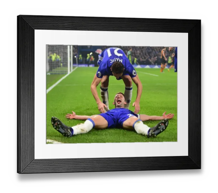Framed Print : Chelsea Duo Cahill and Matic Celebrate Second Goal Against Hull City Framed Print : Chelsea Duo Cahill and Matic Celebrate Second Goal Against Hull City