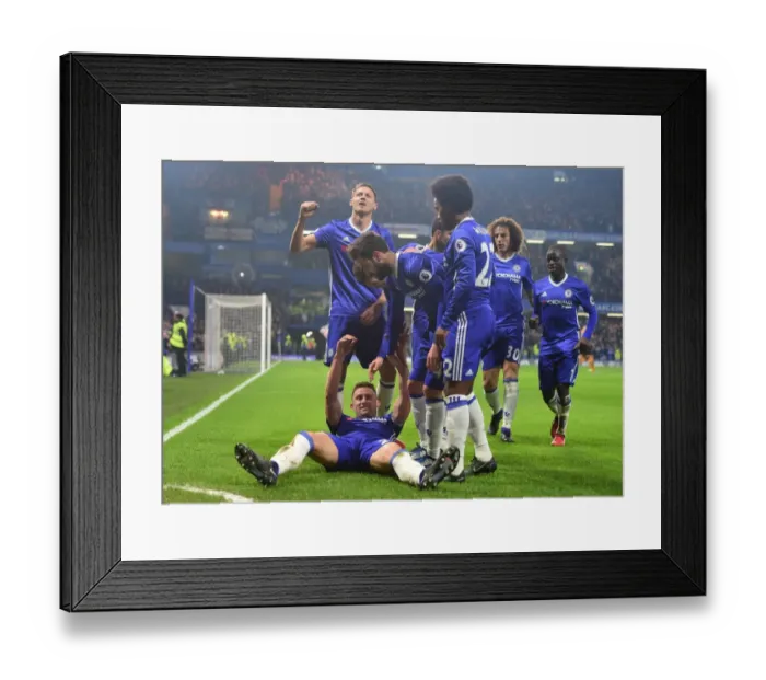 Framed Print : Chelsea's Victory Celebration: Gary Cahill Scores Second Goal vs Hull City (2017) Framed Print : Chelsea's Victory Celebration: Gary Cahill Scores Second Goal vs Hull City (2017)