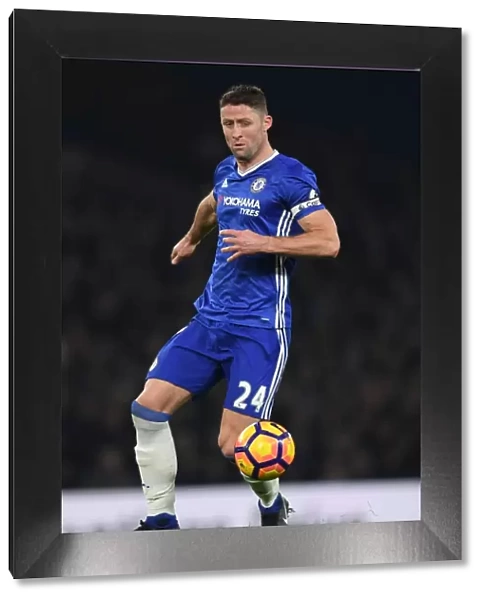 Gary Cahill in Action: Chelsea vs Hull City, Premier League at Stamford Bridge