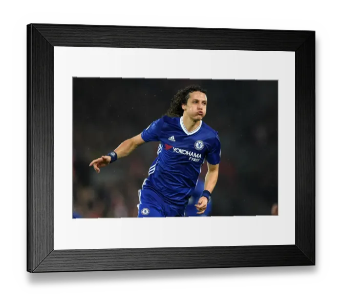 Framed Print : David Luiz Scores the Opener: Chelsea's Victory at Anfield, Premier League 2017