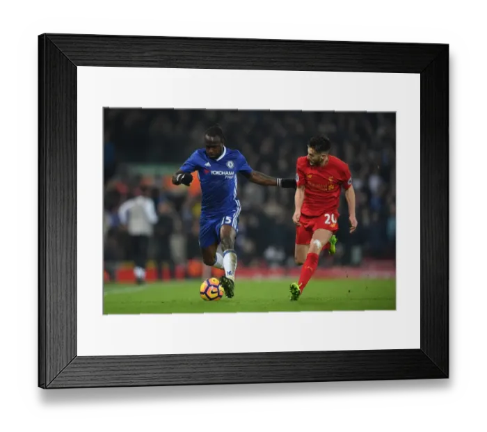 Framed Print : Intense Rivalry: Moses vs. Lallana - Liverpool vs. Chelsea, Premier League: Battle for Supremacy Framed Print : Intense Rivalry: Moses vs. Lallana - Liverpool vs. Chelsea, Premier League: Battle for Supremacy