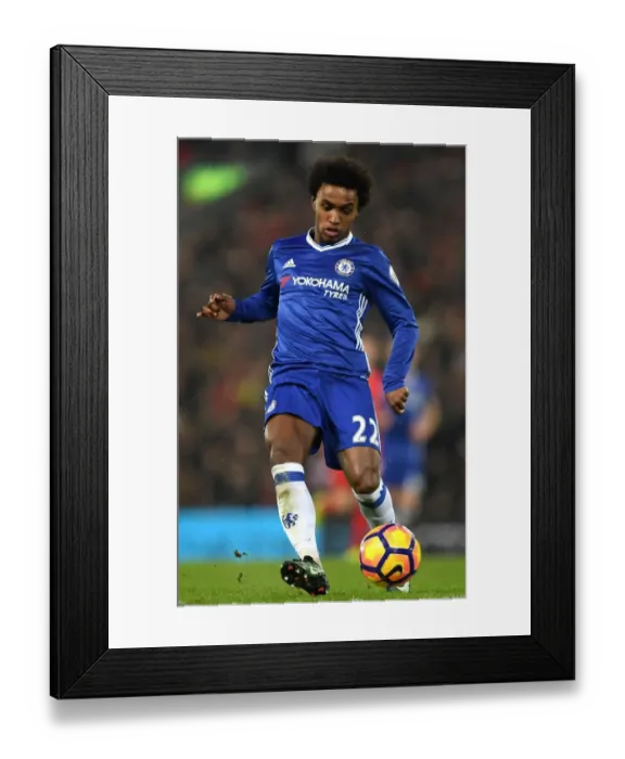 Framed Print : Willian's Performance: Liverpool vs. Chelsea, Premier League (Away)