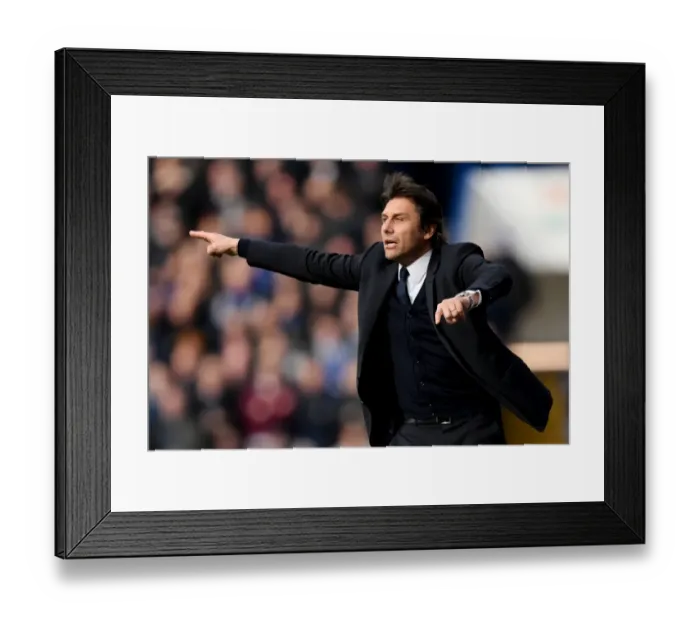 Framed Print : Conte Orders Chelsea: Intense Focus at Stamford Bridge During Chelsea vs Arsenal, Premier League Match Framed Print : Conte Orders Chelsea: Intense Focus at Stamford Bridge During Chelsea vs Arsenal, Premier League Match