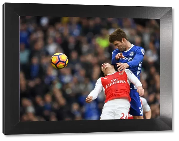 Marcos Alonso Scores the Opener: Chelsea vs. Arsenal, Premier League, Stamford Bridge, London, 2017